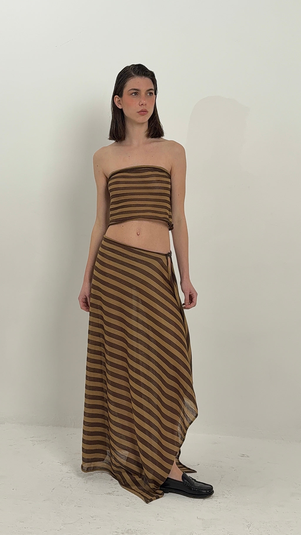 La Gonna Trapezio Stripe