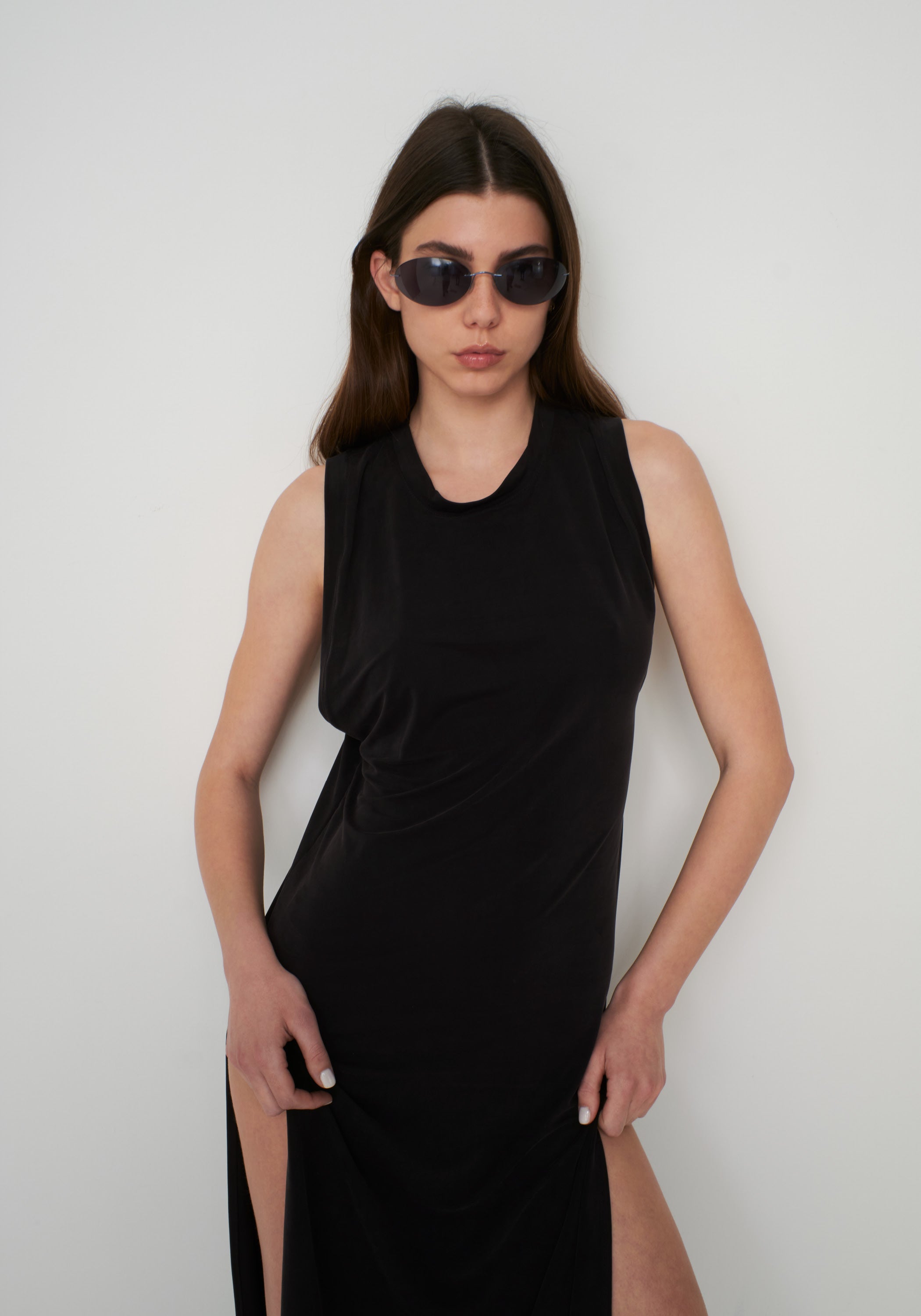 ワンピース PLAIN ABITO CHEMISIER LINO LUNGO CON SPACCHI (45904212 062) Petal Side Slit Long Chemisier Dress | Lenny Niemeyer Europe