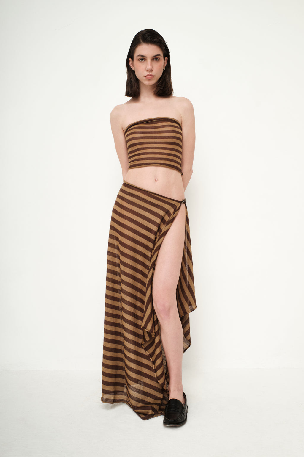 La Gonna Trapezio Stripe